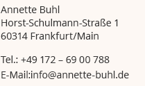 Kontaktkarte Annette Buhl